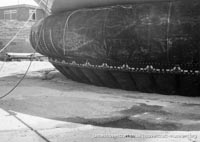 AP1-88 hovercraft at the Hovertravel maintenance hangar